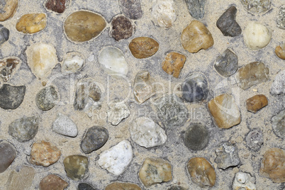 different colors stones wall