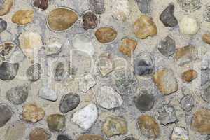 different colors stones wall