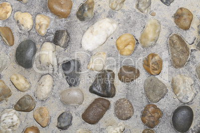 Different colors stones wall