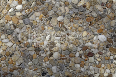 Different colors stones wall