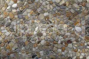 Different colors stones wall