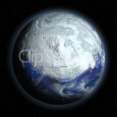 planet earth in glacial period
