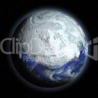 planet earth in glacial period