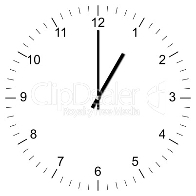 clock illustration 1:00