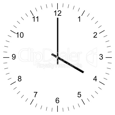 clock illustration 4:00