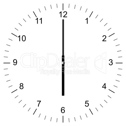 clock illustration 6:00