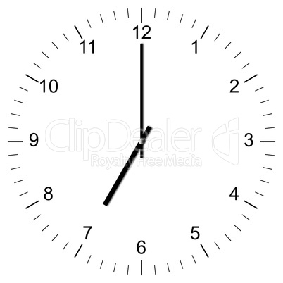 clock illustration 7:00