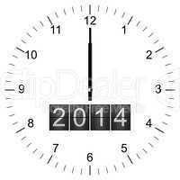 clock illustration new years eve 12:00