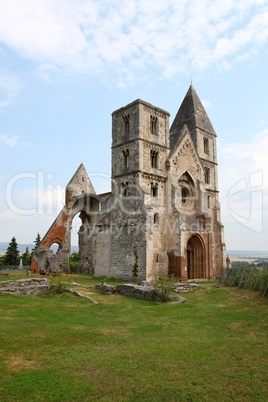 Old church's ruin in Zsambek, Hungary.