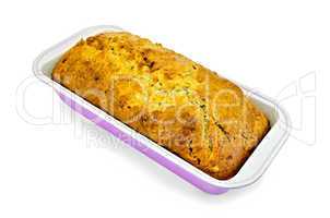 fruitcake in a rectangular shape