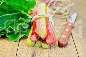 rhubarb with a coil of rope on board
