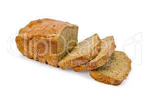Rye homemade bread sliced