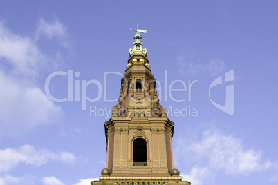 tower of christiansborg castle the danish parliament building