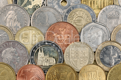 Münzen von der ganzen Welt