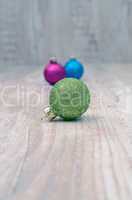 colorful christmas baubles