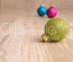 colorful christmas baubles