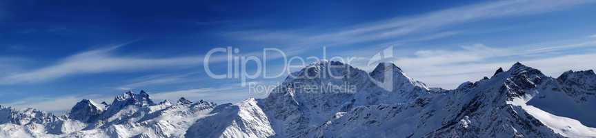 panorama of winter mountains