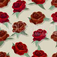 retro style rose pattern