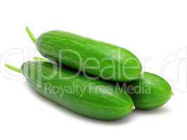 fresh cucumbers isolated on white