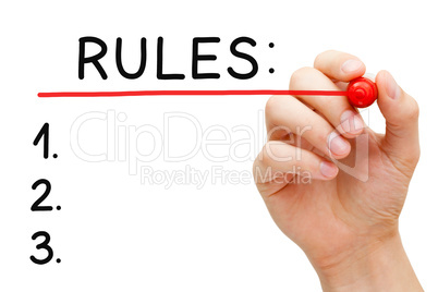 rules red marker
