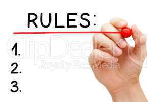 rules red marker