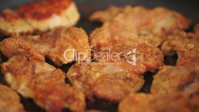 Pan Fried Chicken Closeup