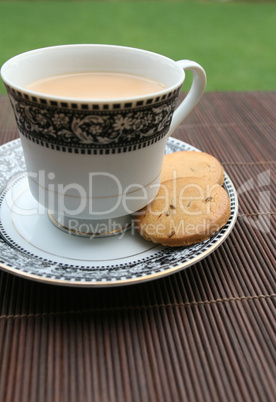 morning tea outdoor with biscuits