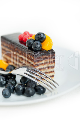 chocolate and fruit cake