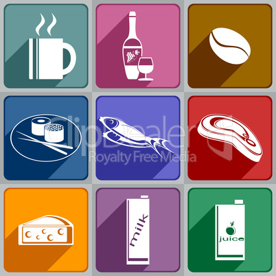 icons of food and drinks