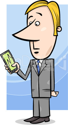 businessman and graph on tablet pc