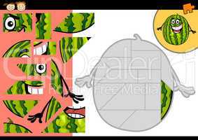 cartoon watermelon jigsaw puzzle game