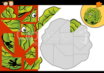 cartoon cabbage jigsaw puzzle game