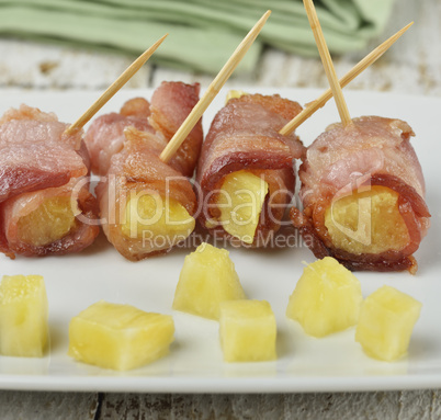 bacon and pineapple appetizer