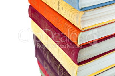 stack of books closeup