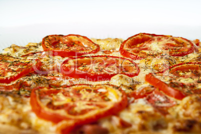 pizza on a white plate