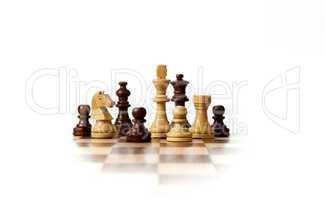 chess pieces on the board