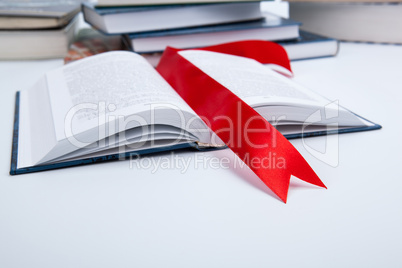 open book whith red bookmark