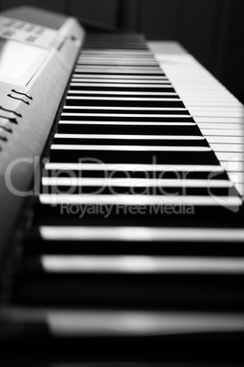 piano keys close-up