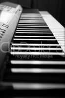 piano keys close-up