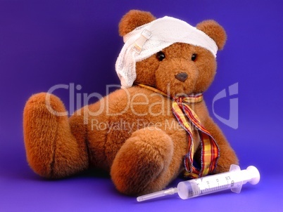 Teddy Gesundheit Krankheit Spritze Verband