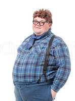 overweight obese young man