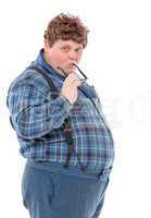 overweight obese young man