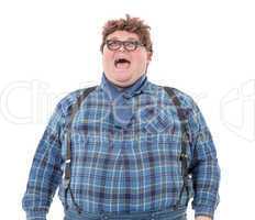 overweight obese young man