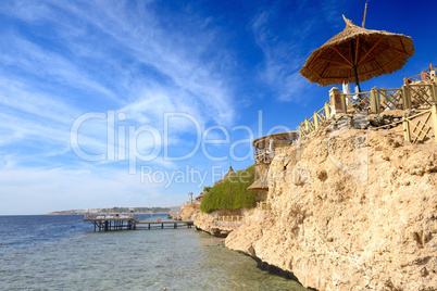 beach at the luxury hotel, sharm el sheikh, egypt