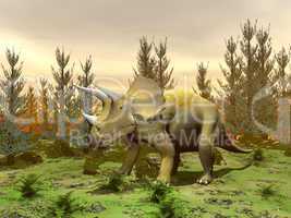 triceratops dinosaur - 3d render