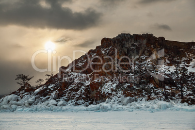 rocks and icicles