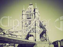 vintage sepia tower bridge london