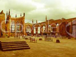 retro looking coventry cathedral ruins