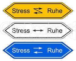 wegweiser stress und ruhe