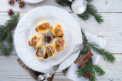 potato dumplings with a meat filling